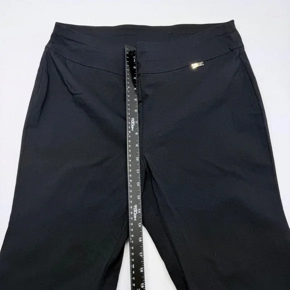 INC International Concepts Black Flare Leg Pull On Pants Size 14 Stretch - Picture 7 of 9